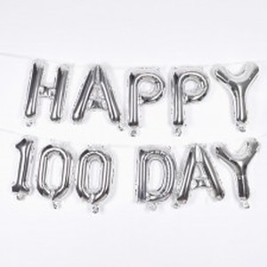 은박풍선 happy 100 day_실버